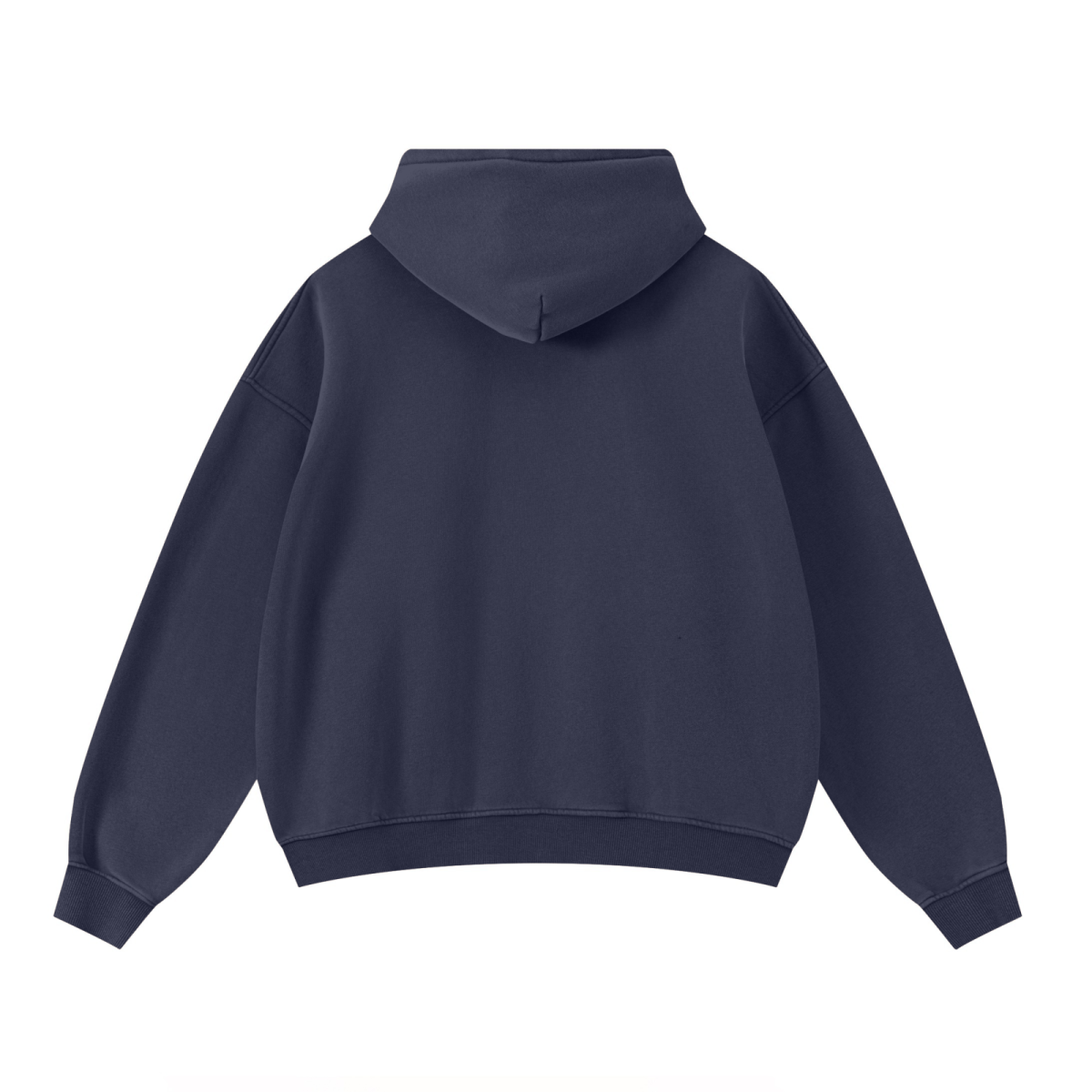 400GSM Unisex Washed Heavyweight Boxy-Fit Hoodie Vintage Royal Blue